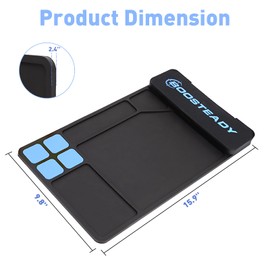 BOOSTEADY Gun Cleaning Mat Gun Cleaning Mat Gun Mat Non-Slip Rubber Gun Mat Magnetic Gun Cleaning Mat 40.38 x 24.89 cm (Black)