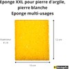 Silver Stone Clay White Stone Multi-Purpose Cleaning Sponge 2 Large