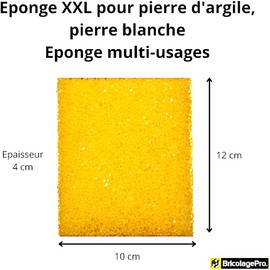 Silver Stone Clay White Stone Multi-Purpose Cleaning Sponge 2 Large Sponges 4 Small Sponges