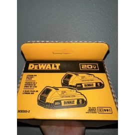 DEWALT 2pk NEW Genuine Dewalt 20 Volt 20v Max 2 Ah Li-Ion Batteries DCB203-2 Sealed Box