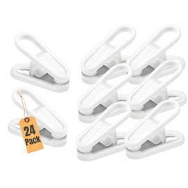 1InTheHome Multi-Purpose Hanger Clips (24 Count) White