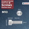 Kozelo Pack of 10 Cylinder Screws with Hexagon Socket -