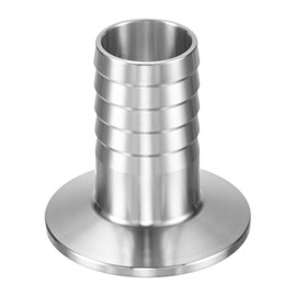 M METERXITY 1-Pack Tri Sanitary 1.5 in Clamp Barbed Fittings to 1 in Hose Adapter Stainless Steel Pipe Fitting for Food/Beverage/Home Brew Adapter Connector, Ferrule OD 50.5mm