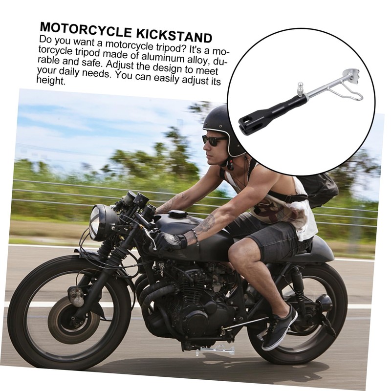 Mikinona Motorbike Retractable Side Foot Support Durable Kickstand for Electric