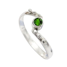 SILVERTROVE Im Labor gezüchteter Zitronenquarz Edelstein Bandring 925 Sterling Silber Bandring Herren und Damen Bandring Schmuck CRG1077BA26_(72 (22.9))