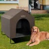 42" 2-in-1 Dog House for Medium Dogs, Elevted Dog House