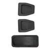 3pcs Clutch Brake Accelerator Pedal Pad Kit Rubber Black Flexible