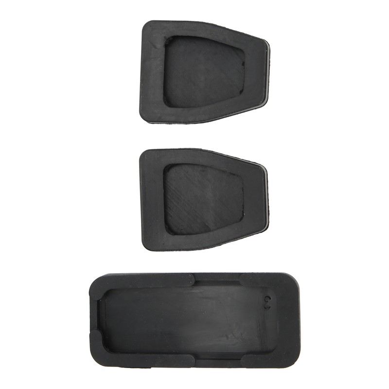 3pcs Clutch Brake Accelerator Pedal Pad Kit Rubber Black Flexible