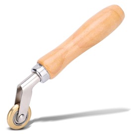 Brass Penny Roller, Single Ply Roofing Brass Seam Roller Vinyl Flooring Detail Roller Waterproof Membrane Material Corner Seam Press Wheel Welding Handheld Roller for Pressing The Internal Corners