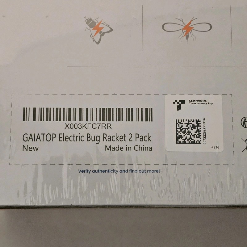 Gaiatop 2-Pack Electric Fly Swatter Handheld Mosquito Killer Bug Racket