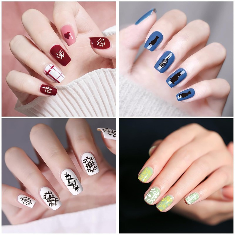 SEISSO Stamping Nail Polish Gels, 12 Colors Stamping Gels 0.25