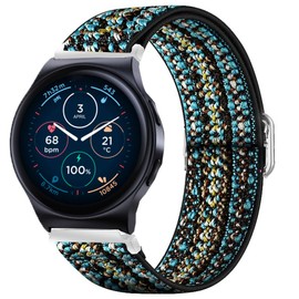 Compatible for Moto 40 Smartwatch Bands, 18mm, 20mm Stretch Elastics Nylon Adjustable Replacement Strap Accessories for Men & Women Compatible for Moto 40 , 70, 100, 360 3rd Gen 2020 Smartwatch (20mm