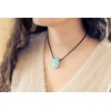 Lebensquelle Plus Aquamarine Teardrop Pendant | Drilled Tumbled Stone Pendant