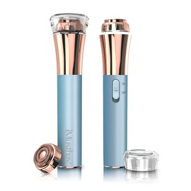 iMusthav Flawless Facial Hair Remover for Women Painless Electric Razor Epilator Trimmer Shaver with 18K Gold-Plated, 16mm Dual Ring Floating Head, USB Rechargeable, 360° LED for Face Lip Hair Removal