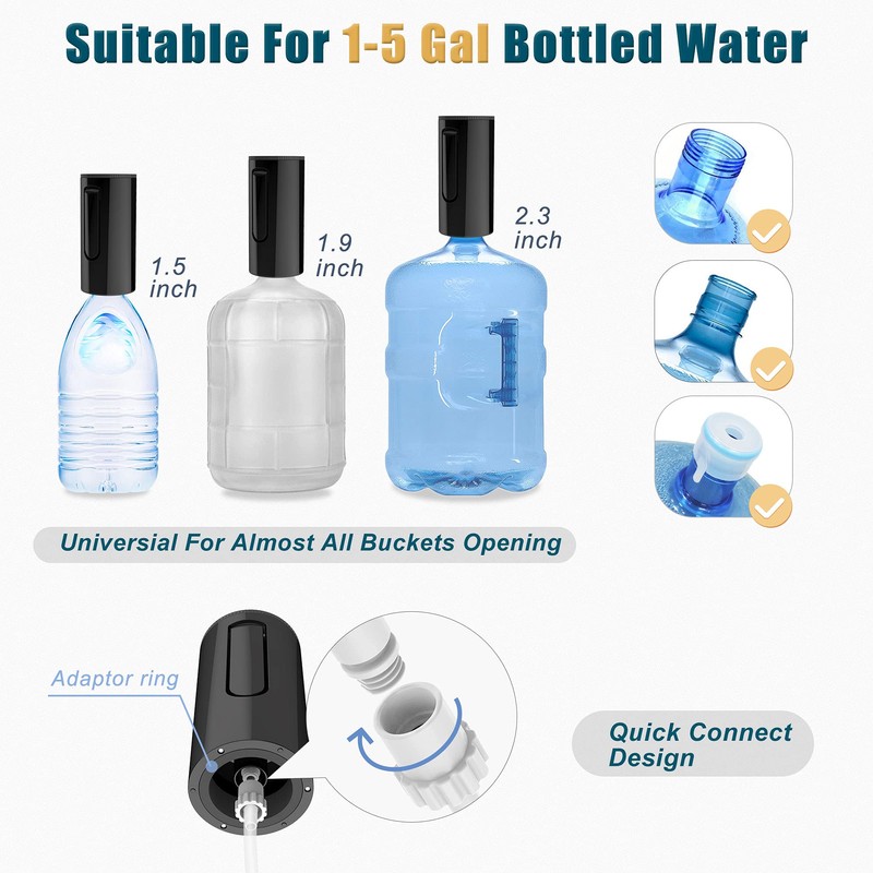 5-Gallon Water Bottle Pump Dispenser: YISH Electric Water Dispenser Pump
