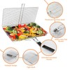 Barbecue BBQ Grill Basket with Handle Stainless Steel Grilling Basket