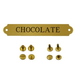 Tack Room Studio Halter Plate: 1/2" x 3" Solid Brass or Nickel (Solid Brass- 1/2" Rivets)