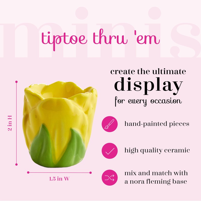 New Nora Fleming Tiptoe Through The Yellow Tulips Mini A180