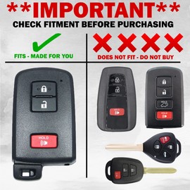 Tacoma Accessories Key Fob Case Cover Upgrade- for Toyota Tacoma 16-23 3rd Gen - Tundra and 4Runner 20-21 3rd Gen Accessories - Fits Keyless Remote Check Fitment USA Made (Cement, Purple)