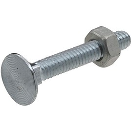 National Hardware N280-859 V7652 Flat Head Carriage Bolts and Nuts in Zinc plated, 12 pack