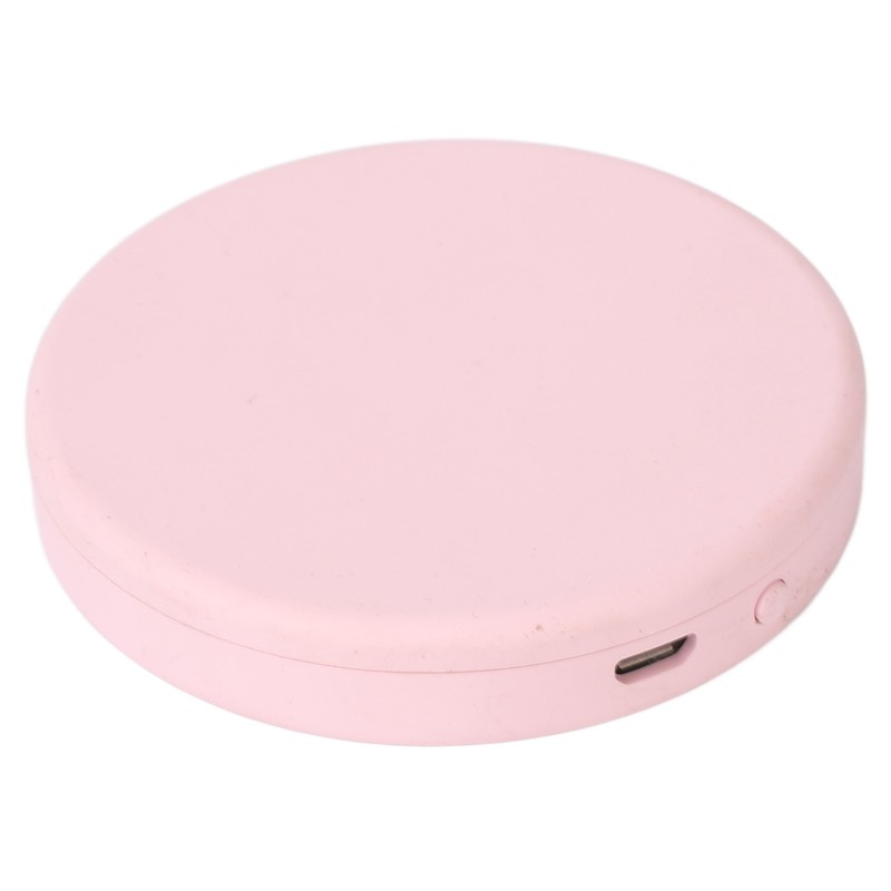 LED Compact Mirror Round Shape 3X Magnification Rechargeable Double Sided