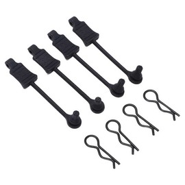 RC Body Clip Retainers Upgrade Part for 1/10 ARRMA 3s & Mega Vorteks Senton Granite Big Rock Typhon etc 4 pcs/Set AR390165(Black)