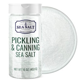 Pickling and Canning Salt, Curing Salt for Natural Preserving, Non-Iodized and Kosher Fine Brining Sea Salt, 1lb Shaker - Sea Salt Superstore