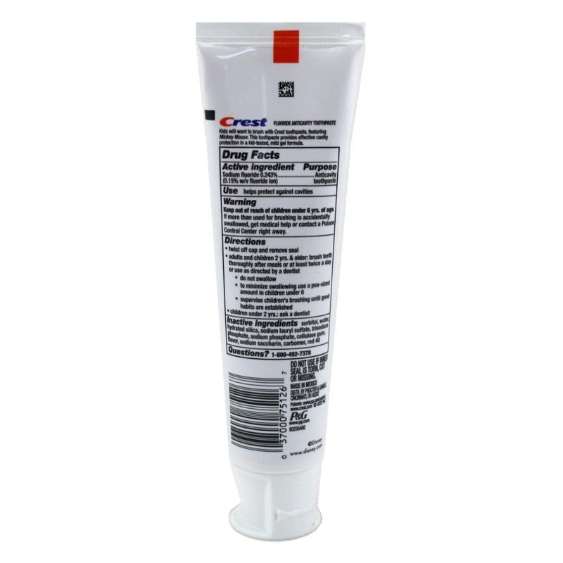 Crest Toothpaste 4.2 Ounce Kids Mickey Strawberry(124 milliliters) (2 Pack)