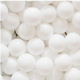 rollic 100 Pack Plastic Balls for Ball Pit 3.1" D Vibrant Play Balls for Ball Pit, Tents, and Play Pens for Babies and Toddlers - Ball Pit Balls Promote Active Play and Sensory Fun - Ivory