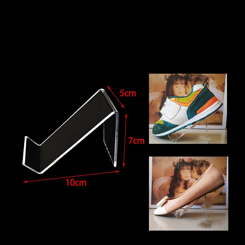 JIHUOO 8 Pcs Clear Acrylic Shoe Store Display Stands Sandal