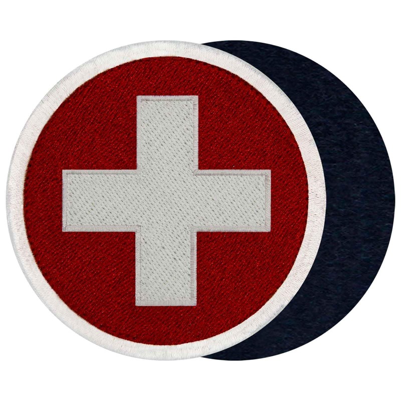 Circular Switzerland Flag Embroidered CH Patch Swiss Round National Badge