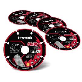5 Pack Diamond Cutting Wheel 4 1/2 Inch for Metal with 7/8" Arbor, Carbide Cutting Wheel, Angle Grinder Cutting Disc, 4 1/2 Cut Off Wheel for Metal with 5000+ Cuts on Rebar, Steel, Iron and INOX