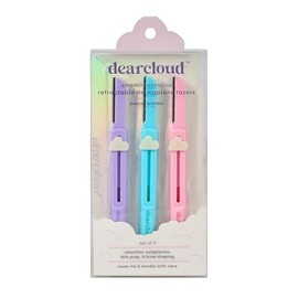 dearcloud Juego de maquinilla de afeitar facial retráctil Dermaplane - Suaviza y exfolia la piel (paquete de 3)