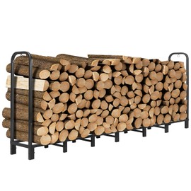 DNKMOR 8FT Firewood Rack Holder,Heavy Duty Firewood Storage Log Rack for Outdoor&Indoor,Fireplace Wood Rack for Wood Storage