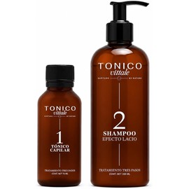 Tonico Vittale Kit 2, Tónico Y Shampoo Para Cabello Lacio Crecimiento, Reparación Y Fortalecimiento Capilar Hidratación Y Suavidad Fórmula Natural Ingredientes Naturales sin Parabenos Unisex