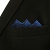 [S&W SHLAX&WING] Blue Pocket Square Formal Use Silk XL, blue
