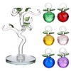 BTSKY Crystal Glass Apple Tree - Artificial Tree Figurine Ornament