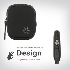 honju Bike Neoprene Case for Bosch Intuvia 100 Display Bag [E-Bike/Pedelec Bag, Protection Against Scratches & Dirt, Bicycle Computer Screen Protector, High-Quality Zip] - Black