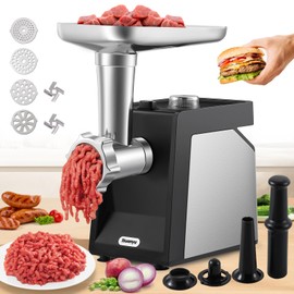 Huanyu Electric Meat Grinder for Home Use, Process Beef & Venison in 90s, Quiet for Apartment Cooking, Sausage Kubbe Prep Kit 110v