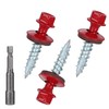 Metal Roofing Screws 10 x 1 inch, Red Hex Head
