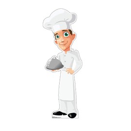 Advanced Graphics Cartoon Chef Life Size Cardboard Cutout Standup