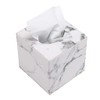BSTKEY PU Leather Household Office Cube Square Tissue Paper Holder