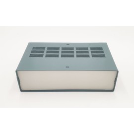 Cheval DIY Aluminum Enclosure Multipurpose (Pure Aluminum Enclosure with Mount bar (2U) 87 x 178 x 305 mm.), Slate Grey