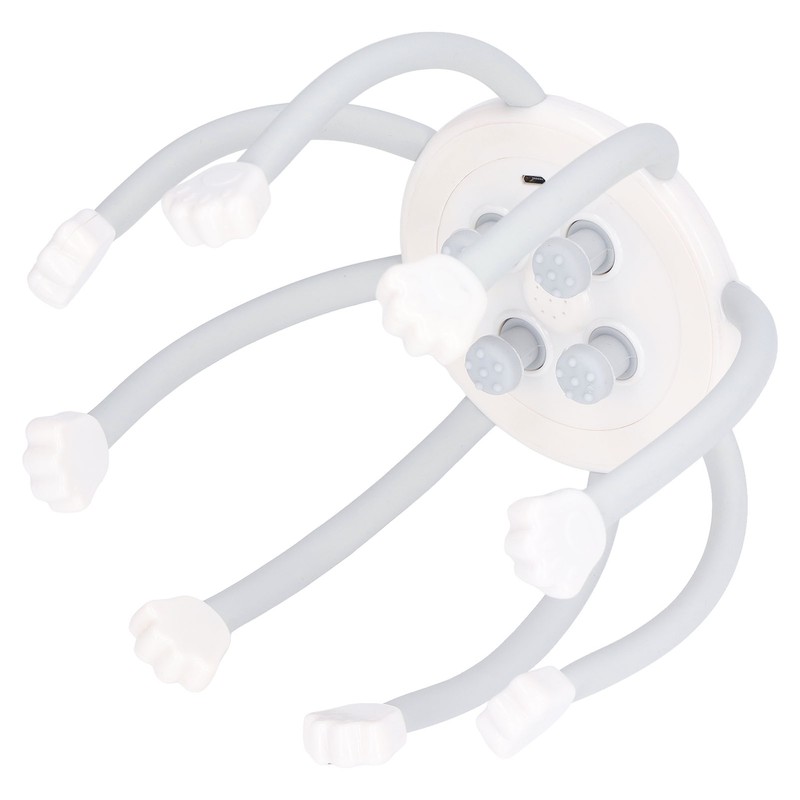 Electric Head Massager Rechargeable Ergonomic Stress Relief Relax Claw Scalp