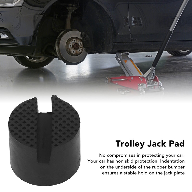 2Pcs Rubber Jack Pad Slotted Adapter Trolley Vehicle Lift Axle