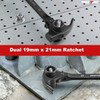 19mm x 21mm Ratchet Podger Spanner, Erecting Scaffold Tool Wrench
