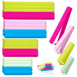 40 Pcs Food Bag Clips, 6/8/11/14 CM Bag Clips for Food Storage, Food Clips, Bag Clips, Food Clips Bag Sealing Clips, Reusable Bag Sealer Clips, Freezer Bag Clips, Food Bag Clips for Food Storage.