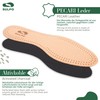 SULPO 3 Pairs of Genuine Leather Insoles, Premium Leather Activated