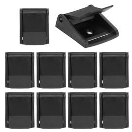 PATIKIL Webbing Black Cam Buckle 1-1/4 inch, 10 Pack Plastic Adjustable Toggle Clip for Backpack Luggage Car Roof Bag Pet Chest Vest Straps