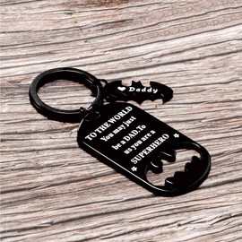 MANVEN Vatertagsgeschenk schlüsselanhänger bester papa geschenke Superhelden Schlüsselanhänger Tochter Sohn Männer